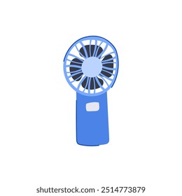 compact hand electric fan cartoon. cooling mini, bladeless usb, held quiet compact hand electric fan sign. isolated symbol vector illustration