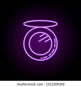 compact icon. Elements of Beauty, make up, cosmetics in neon style icons. Simple icon for websites, web design, mobile app, info graphics