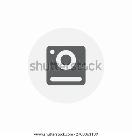 compact instant camera icon sign vector