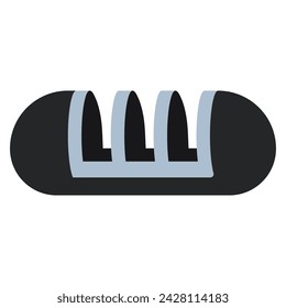 Compact knife sharpener vector cartoon illustration isolated on a white background.