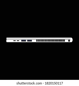 Compact laptop lid closed vector illustration