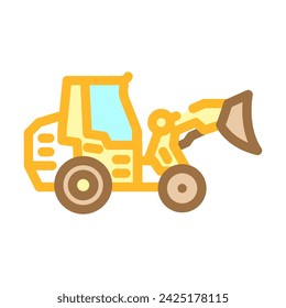compact loader construction vehicle color icon vector. compact loader construction vehicle sign. isolated symbol illustration