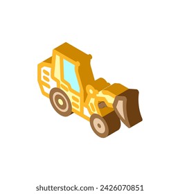 compact loader construction vehicle isometric icon vector. compact loader construction vehicle sign. isolated symbol illustration