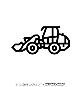 compact loader construction vehicle line icon vector. compact loader construction vehicle sign. isolated contour symbol black illustration
