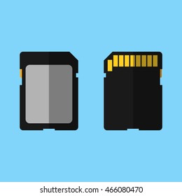 compact memory card icon vector