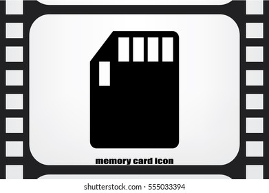 compact memory card icon vector EPS 10. Isolated badge for website or app - stock infographics