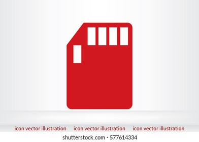 compact memory card icon vector EPS 10. Isolated badge for website or app - stock infographics.