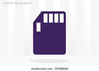 compact memory card icon vector EPS 10. Isolated badge for website or app - stock infographics