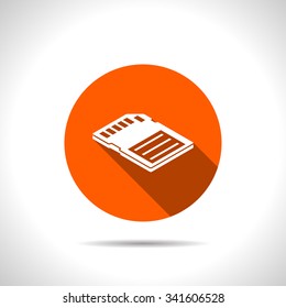 compact memory card isometric 3d icon