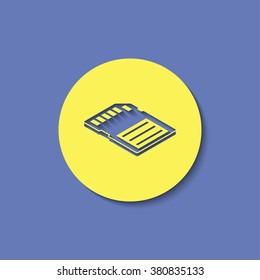 compact memory card isometric 3d icon