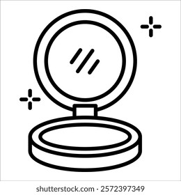 Compact Mirror Icon Element For Design