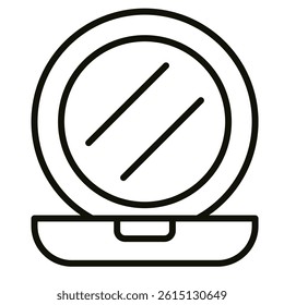 Compact Mirror icon line vector illustration