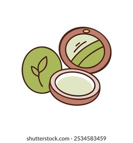 ilustração de vetor de ícone de espelho compacto