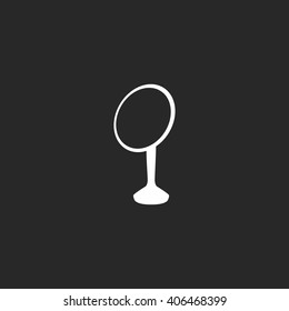 Compact mirror  sign simple icon on background