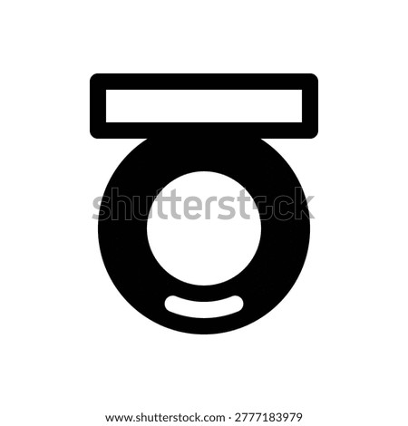 Compact. Outlined stroke vector icon with black-filled details.