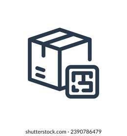 Compact Package Tracking System Vector Icon Illustration