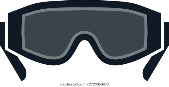 A compact pair of swimming diving goggles in deep blue with adjustable strap and curved lenses.