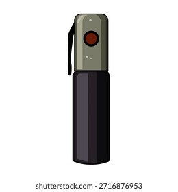 Compact pepper spray canister for personal protection and self defense, portable deterrent for urban safety, emergency escape and crime prevention on white background