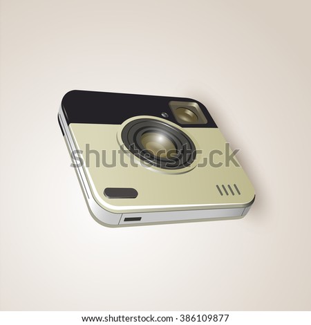 Compact photo camera. Vector