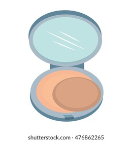 compact poowder makeup isolated