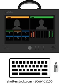 Compact and portable all-in-one live production switcher. Video Switcher fot outdoor broadcasting and Live Streaming.