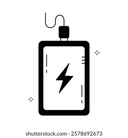 Compact Portable Charger Battery Vector Icon Design