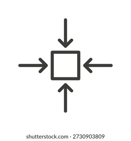 ícone de tamanho portátil compacto, ilustração de linha