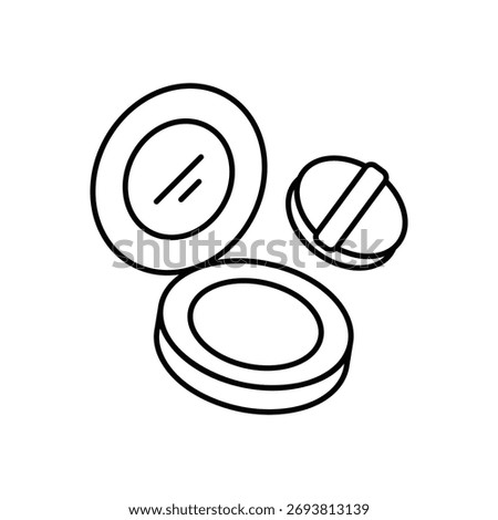 Compact Powder icon clean and modern vector illustration
