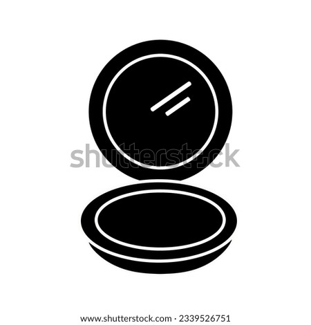 Compact powder icon. Pocket mirror  icon. Makeup and cosmetic, skin powder sign, vector graphics.