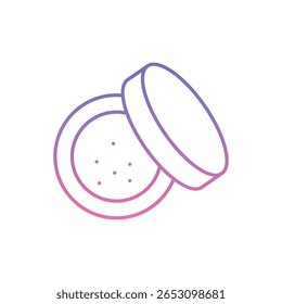 Compact Powder Icon vector stock illustration