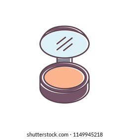 compact powder vector icon in trendy flat design