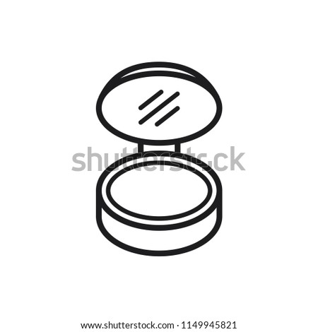 compact powder vector icon in trendy flat style 