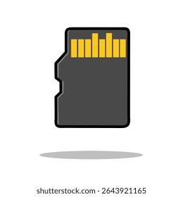 Compact SD Memory Card for Digital Data Storage Illustration