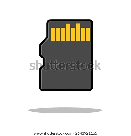 Compact SD Memory Card for Digital Data Storage Illustration