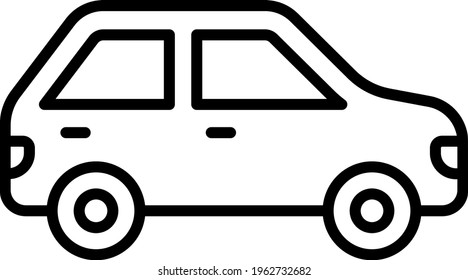 Compact Sedan Car Side View Concept, Hatch Back Transport Vector Icon Design, Motor Vehicle Service And Automobile Repair Shop Symbol, Lorry Spare Parts Sign, Auto Mechanic Stock Illustration