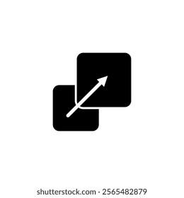 Compact size, change scale, resize picture, full screen icon, simple flat style, illustration, logo sign symbol pictogram template, for ui or ux isolated on white for mobile app, editable
