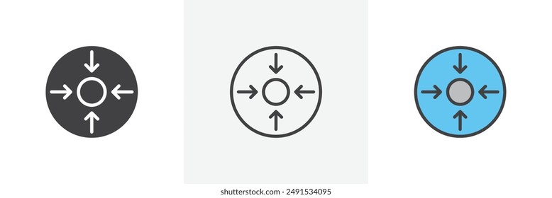 Compact size colored icon set. Eps 10