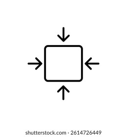 Compact size icon black and white vector sign