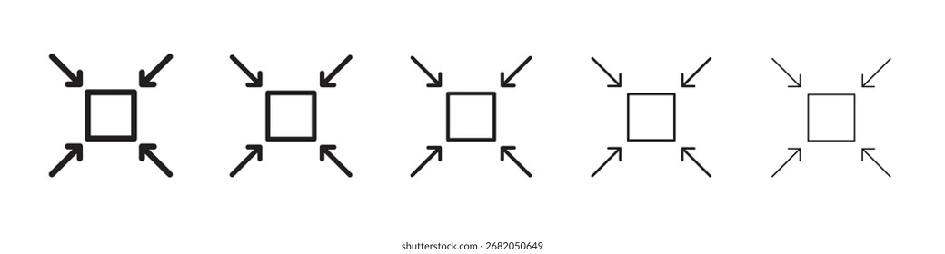 Compact size icon design symbol collection for graphic design. EPS 10