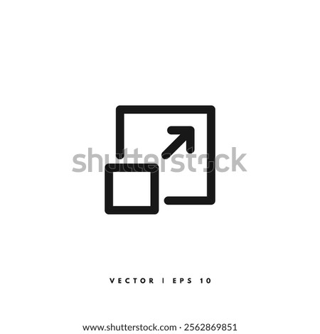 Compact Size Icon. Editable Stroke