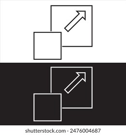 Compact size icon. isolated on white and black background. EPS 10 