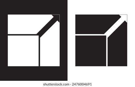 Compact size icon. isolated on white and black background. EPS 10 