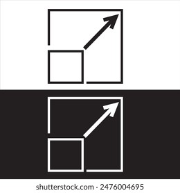Compact size icon. isolated on white and black background. EPS 10 