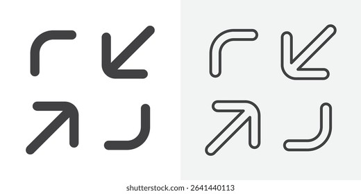 Compact size icon Line graphics illustration