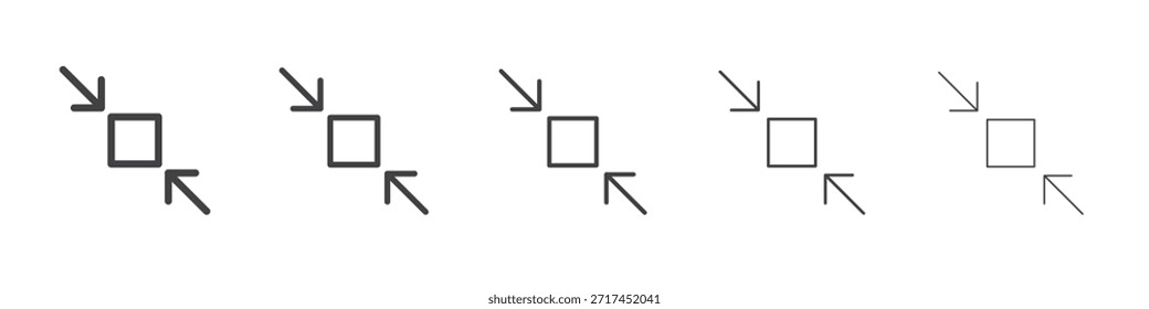 Icono de tamaño compacto en el concepto de trazos lineales