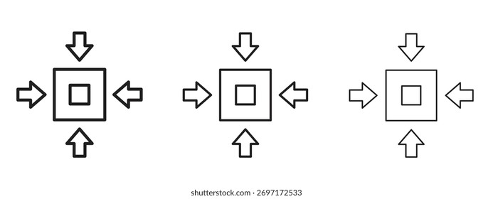 Signo de estilo lineal de icono de tamaño compacto para concepto móvil y Diseño web.