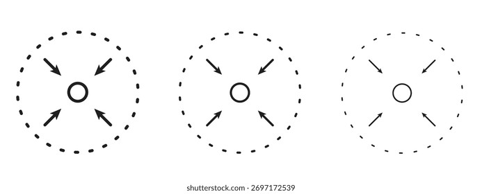 Signo de estilo lineal de icono de tamaño compacto para concepto móvil y Diseño web.