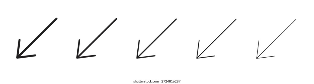 Compact size icon linear symbols vectors. Editable stroke set
