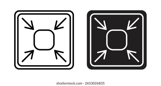 Ícone de tamanho compacto Ilustração de modelo de vetor de design de logotipo