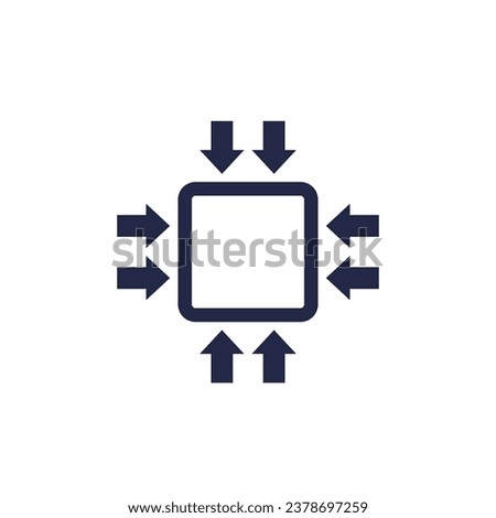 compact size icon on white